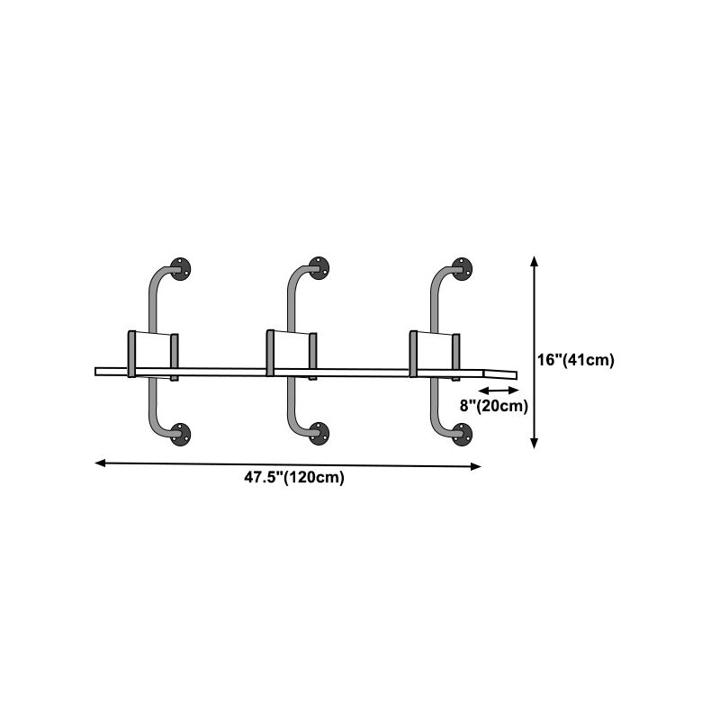 Modern Wooden Wall Mounted Bookshelf Floating Storage Bookcase