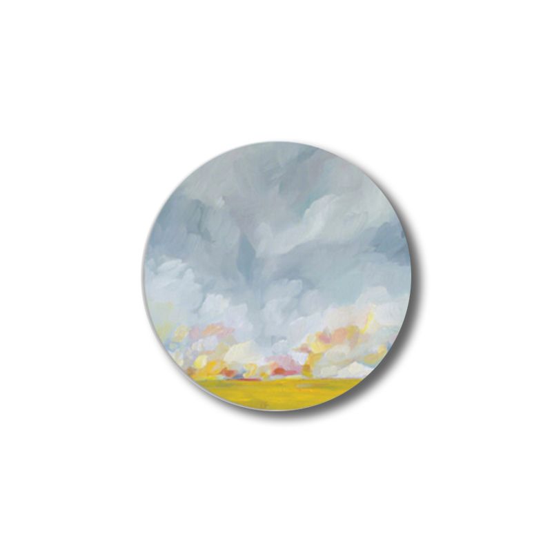 Pastel Color Cloud Scenery Painting Textured Modern Art Dining Room Canvas Print