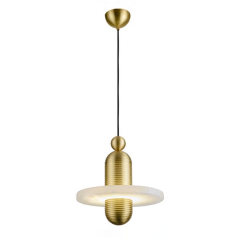 Postmoderne LED -Anhänger Licht Marmor Fliege Saucer -Nachthänzer Licht