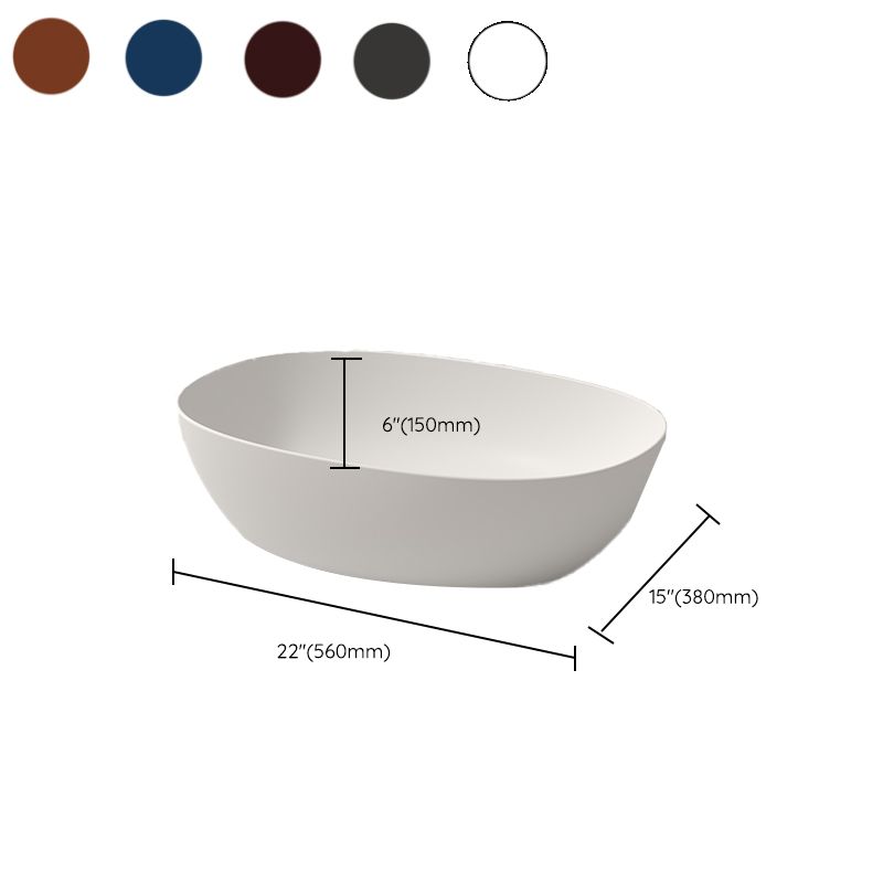 Modern Vessel Bathroom Sink No Craftsmanship Resin Wash Stand