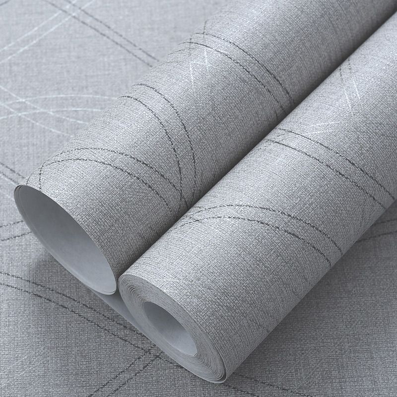 Line Art Intertwined Wallpaper Minimalist Non-Woven Material Wall Art in Soft Color