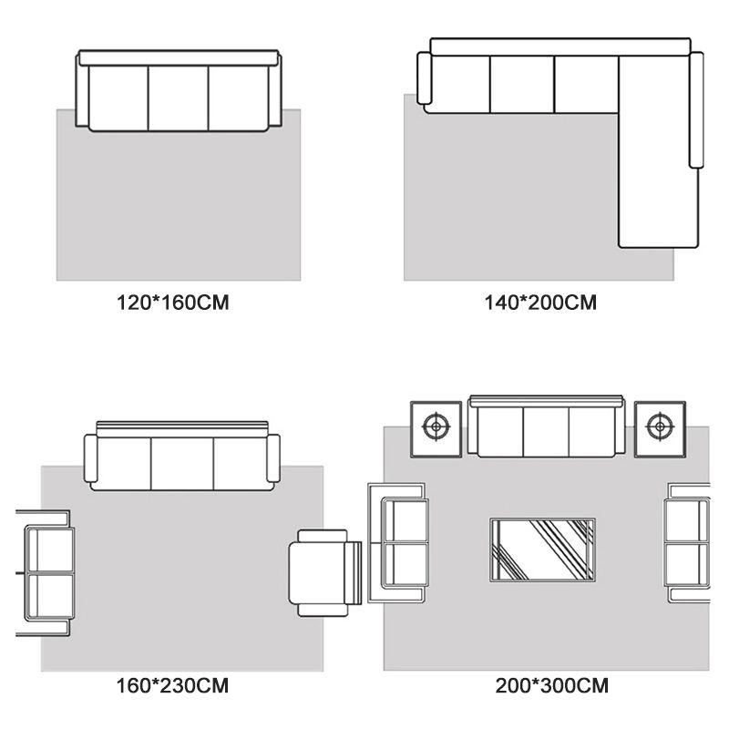 Green Graphic Rug Polyester Simple Rug Washable Area Rug for Living Room