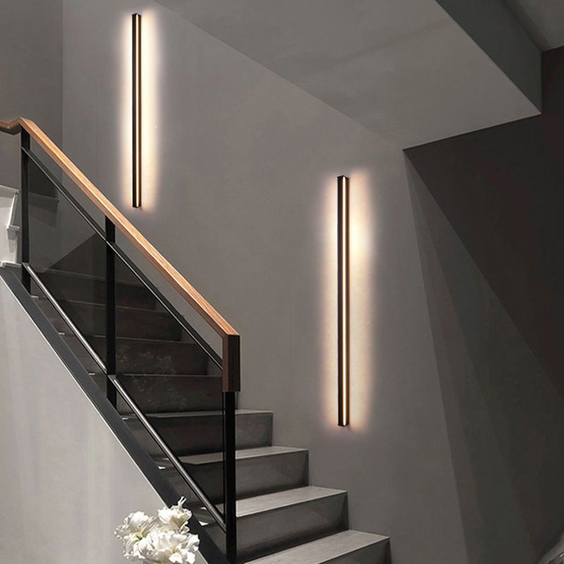 Contemporary Style Linear Sconce Light Fixture Aluminum 1 Light LED Wall Lamps