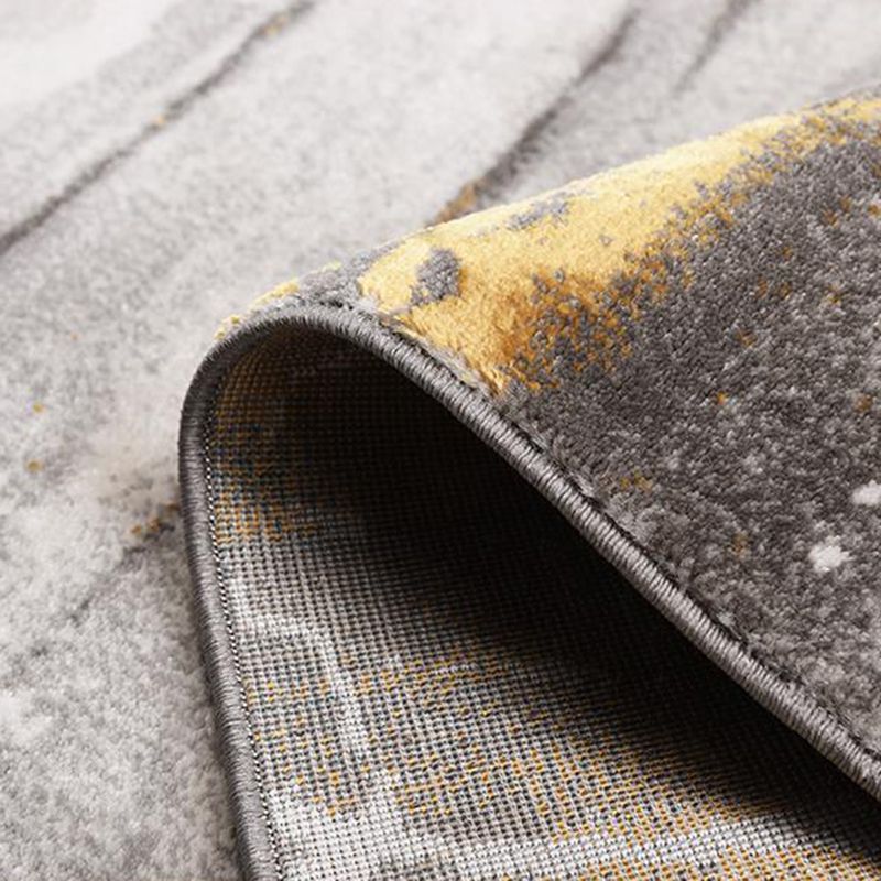 Gray Gold Industrial Carpet Polyester Graphic Carpet Washable Carpet for Living Room