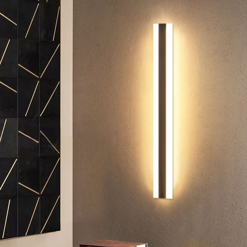 Luces de apliques de pared lineal contemporánea 1 Light Light Light Accesorio con sombra acrílica