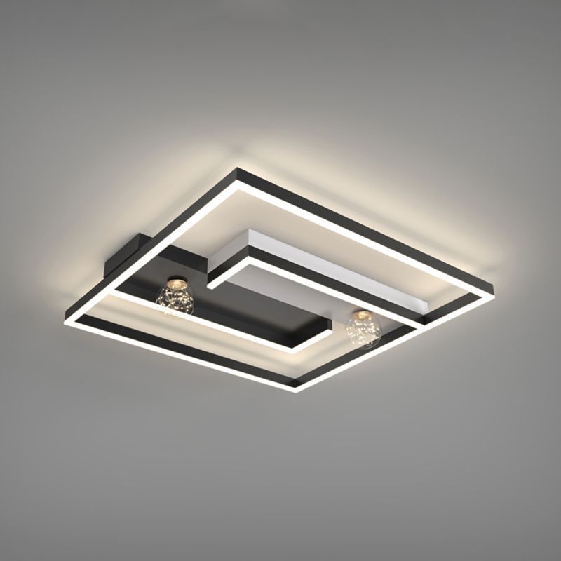 Dispositivo de luz de techo de minimalismo de LED de metal de montaje al cuadrado para dormitorio
