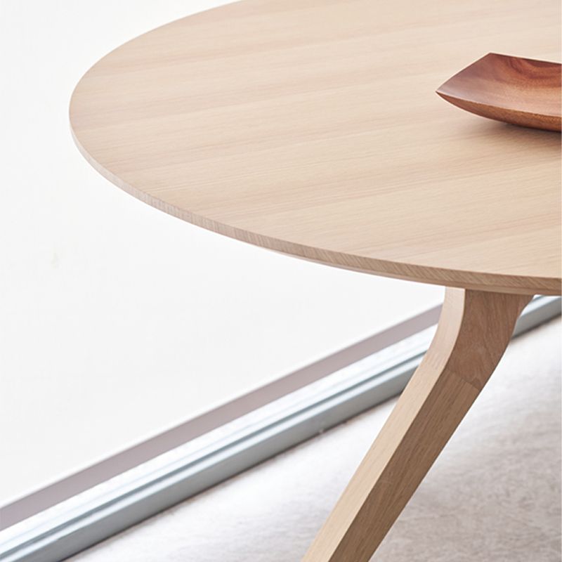 Natural Round Table Wooden Dining Room Kitchen Home Furniture with 4 Legs