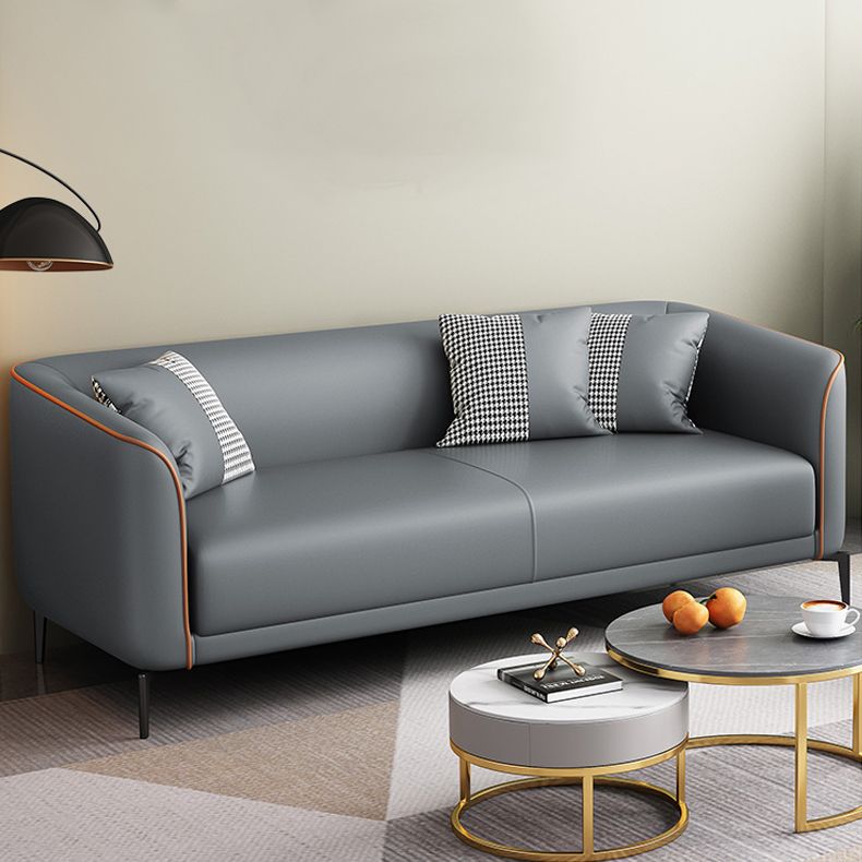 Tuxedo Arm Sofa 25.98" High Faux Leather Sofa Stain Resistant