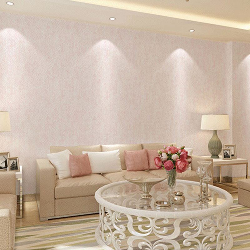Soft Color Non-Woven Wallpaper Moisture-Resistant Plain Patter Wall Decor, 57.1 sq ft.