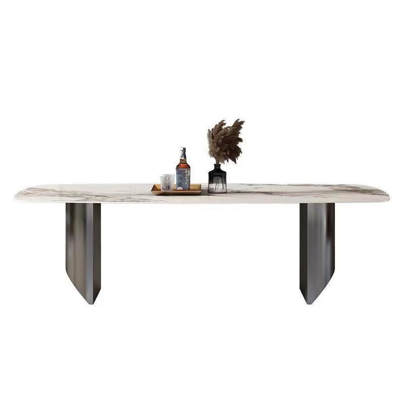 Modern 1/2/5 Pieces Dining Set Rectangle Stone Dining Table for Kitchen
