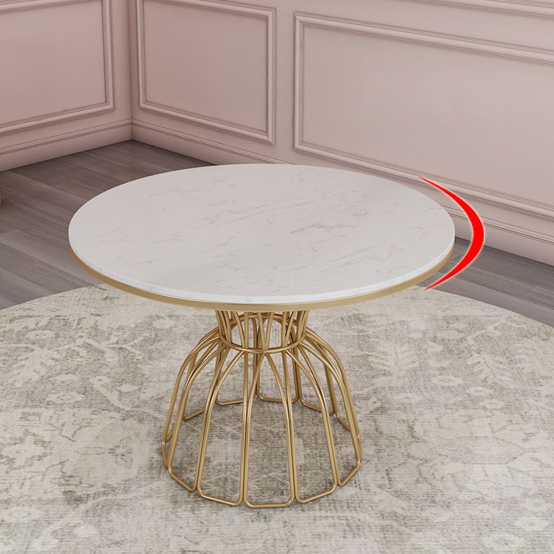 Nordic 1/5 Pieces Dining Set Round Stone Dining Table for Dining Room