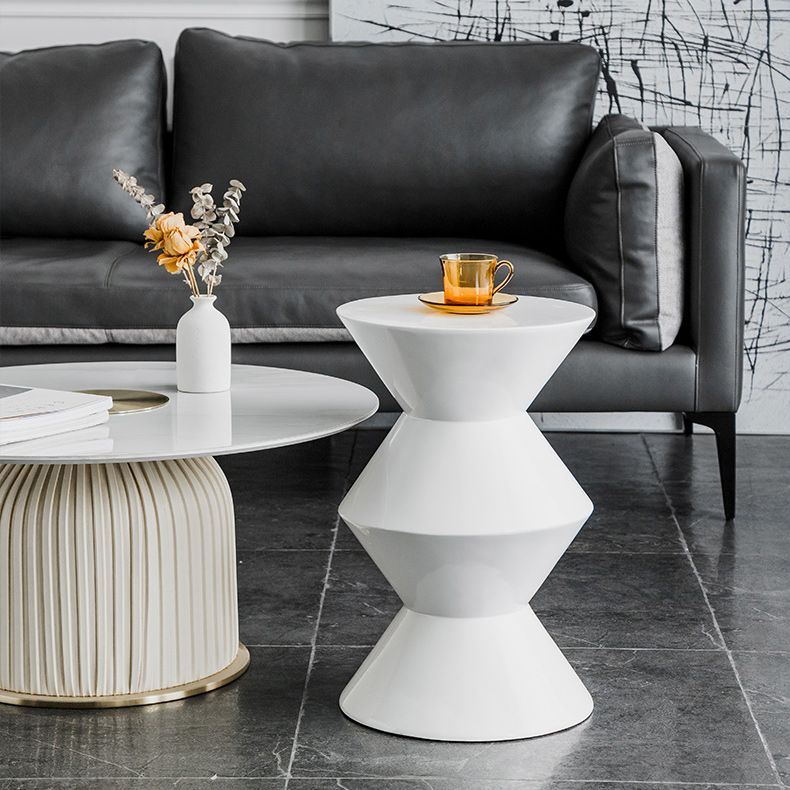 Contemporary Round Side End Table Living Room Pedestal End Table for Living Room