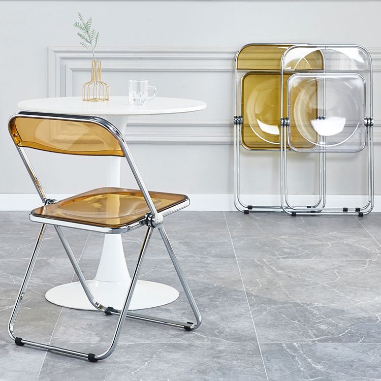 Metal sin brazos del estilo nórdico que cena la silla lateral plegable apilable de las sillas para el uso en el hogar