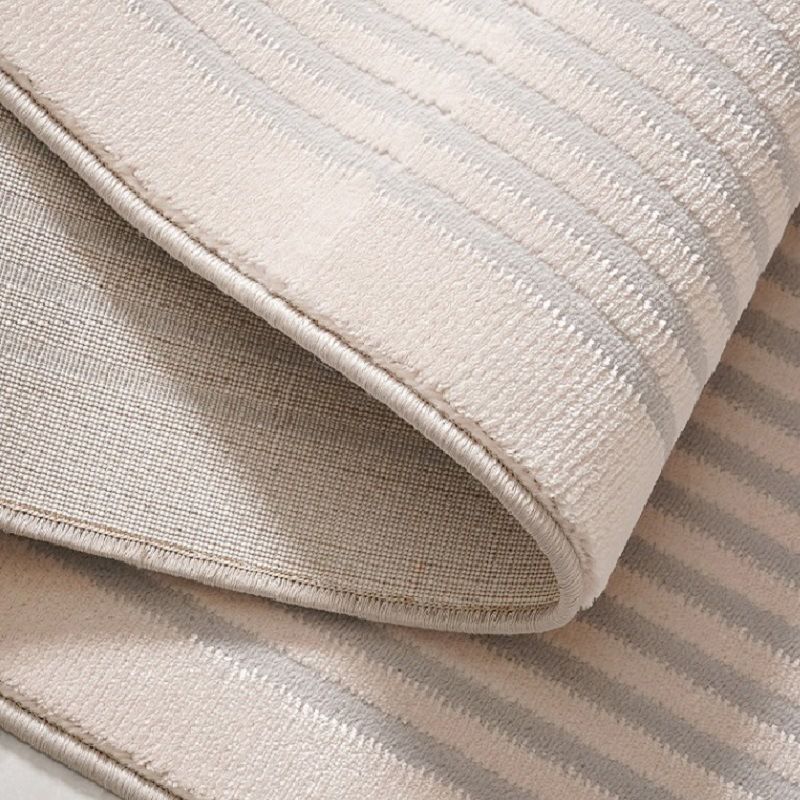 Light Gray Modern Rug Polyester Irregular Fringe Rug Washable Rug for Living Room