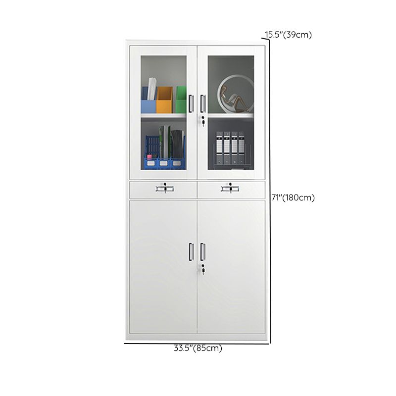 Modern Glass File Cabinet Solid Color Filing Cabinet for Home Office