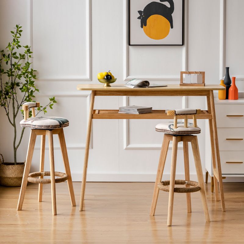 Industrial Rectangle Wood Counter Table 1/3 Pieces Bar Table Set for Living Room