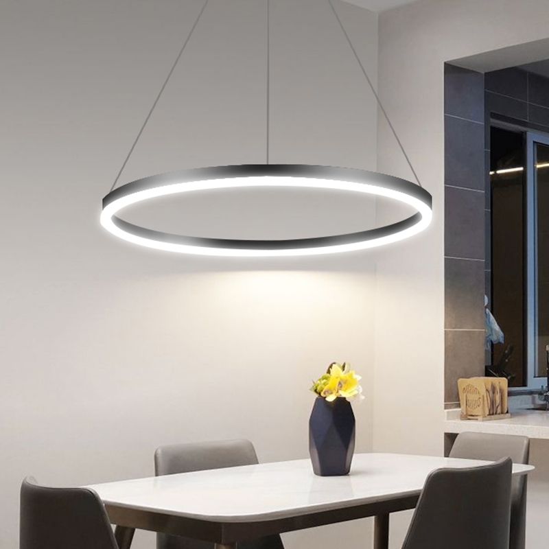 Forme de roue Chandelier Light Metal contemporain 1 Éclairage d'éclairage léger