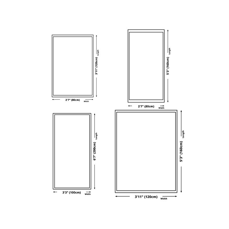 Abstract Color Block Rug Living Room Rectangle Shape Carpet Polyester Washable Area Rug