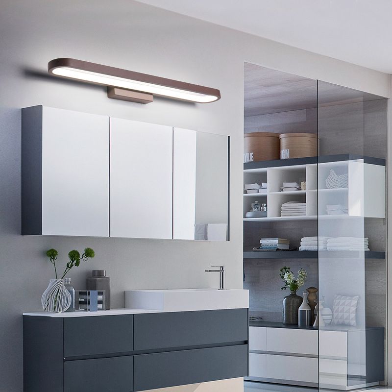 Ellipse Vanity Light Fixtures Modern Simplicity Acrylic Wall Mount Lamp for Bathroom