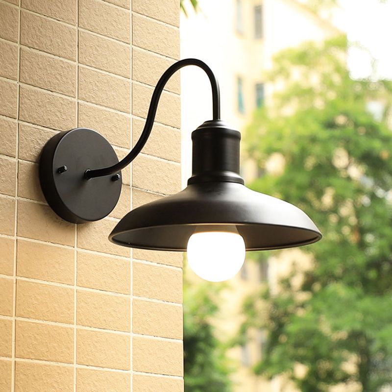 Metal Dome Shape Wall Light Industrial Waterproof Wall Sconce for Outdoors