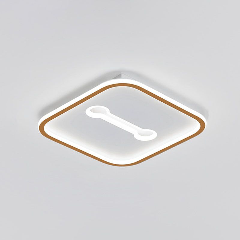 Geometrical Shape Bedroom Flush Mount Lighting Metal Minimalist LED Flush Mount Fixture