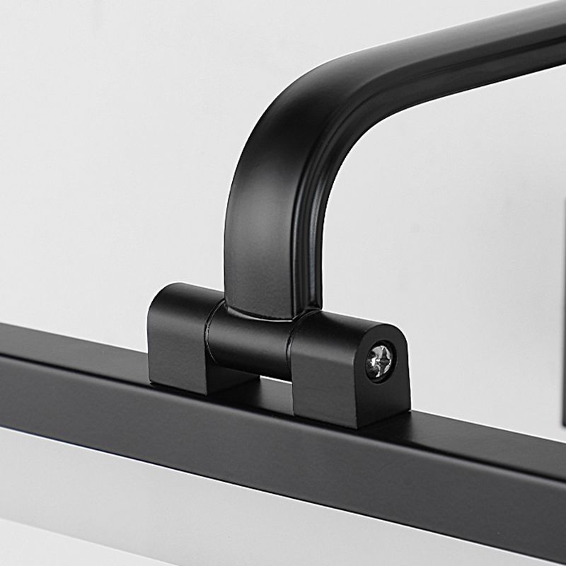 Mirror de miroir linéaire en métal lumières murales modernes 1 montage mural de tête pour les toilettes