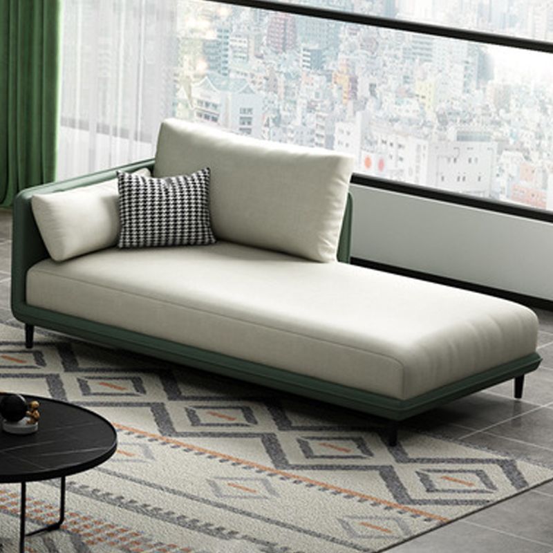 Nordic Chaise Lounge Cushioned Chaise Lounge Chair with Pillow Top Arms