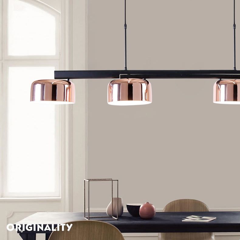 4-Light Diner Island Lamp Nordic LED Hanging Light Fixture with Drum Acrylic Shade