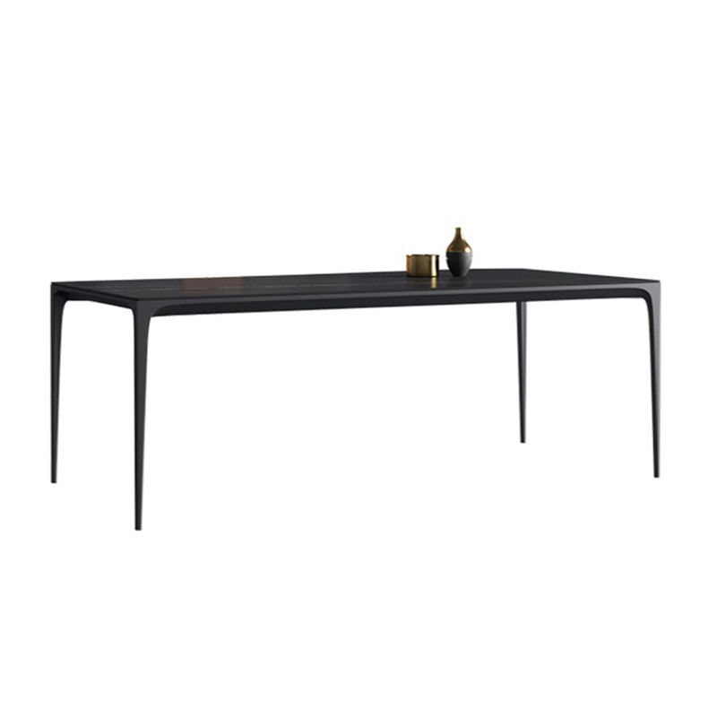Tavolo da pranzo standard rettangolo contemporaneo tavolo da pranzo in pietra sinterizzato con base a 4 gambe