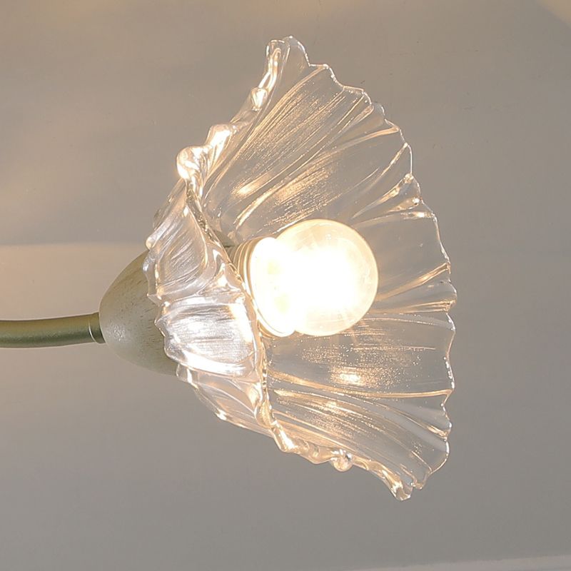 Nordic Style Iron Ceiling Light Lotus Leaf Shape Ceiling Lamp for Bedroom