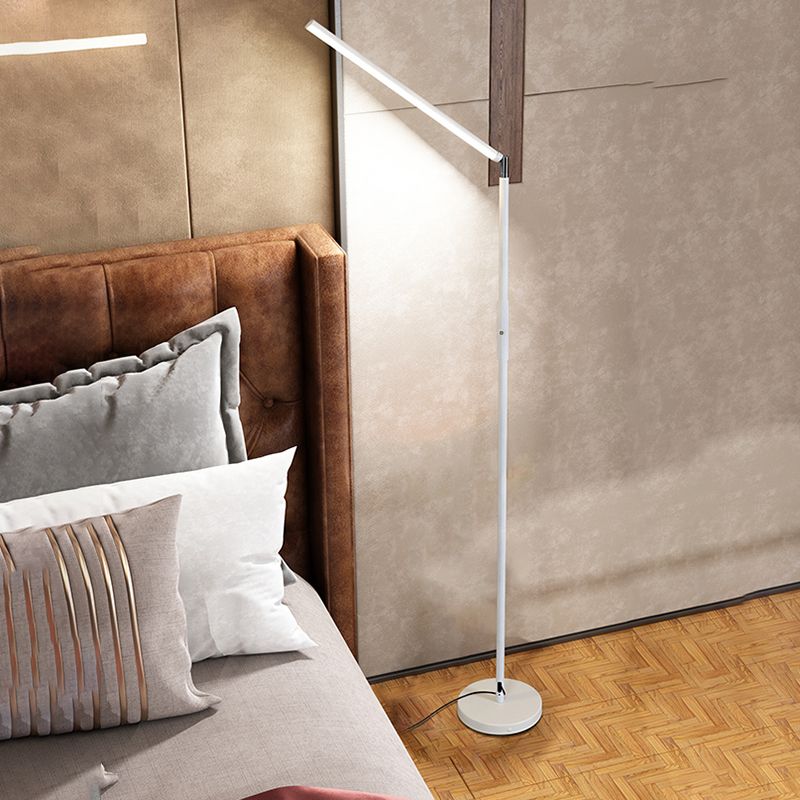 Metal Linear Shape Floor Light Modern Single Light Floor Light Fixtures