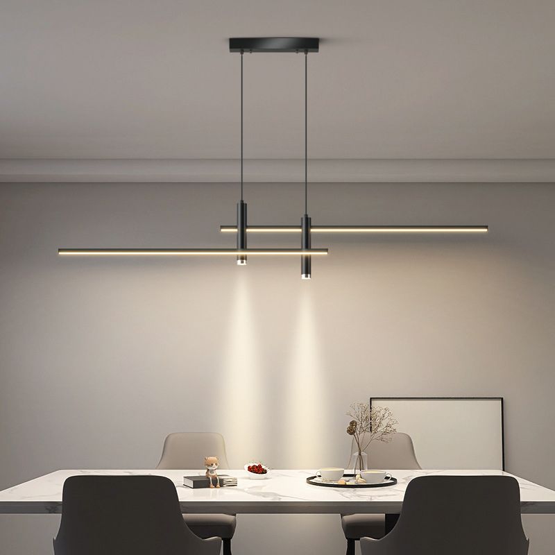 Simplicity Linear Metal Ceiling Pendant Light for Dining Room