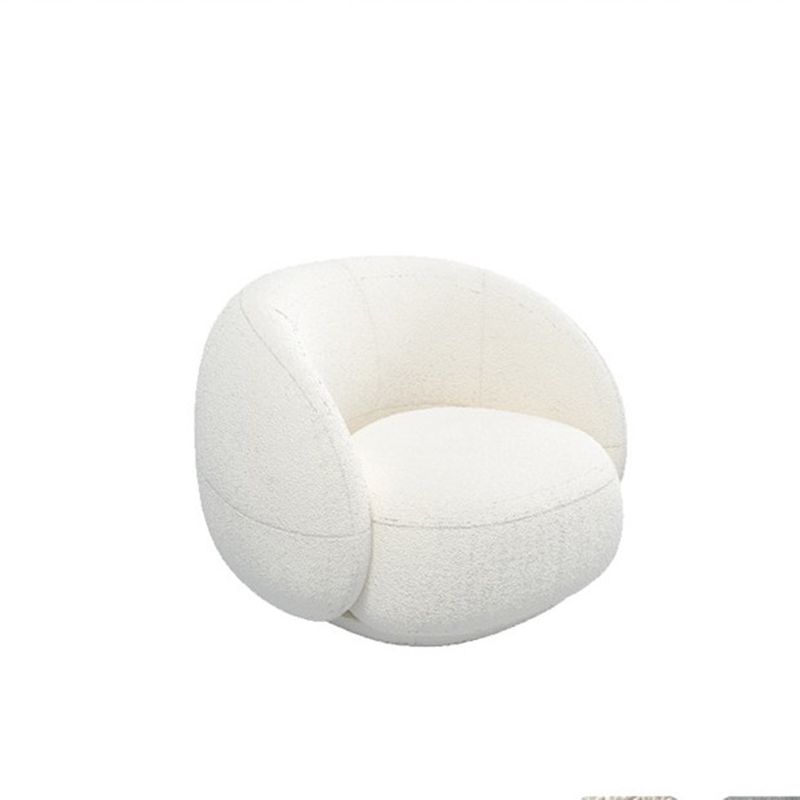 Recessed Arm Curved Sofa Contemporary Moon Shape Sofa for Apartment