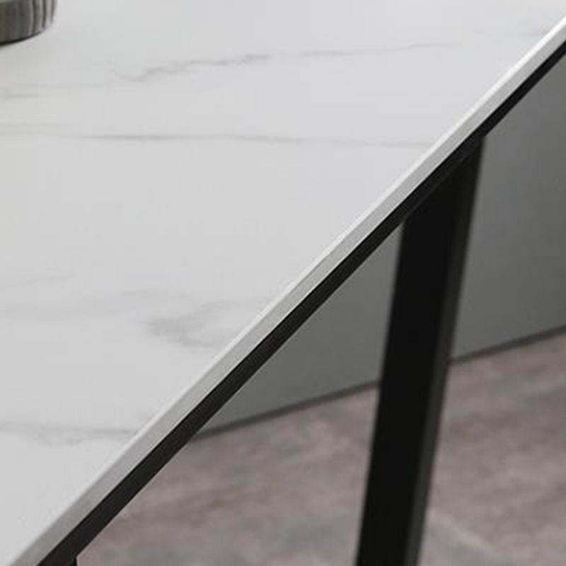 Sintered Stone Bar Table Rectangle Sled Base Dining Table for Kitchen Living Room