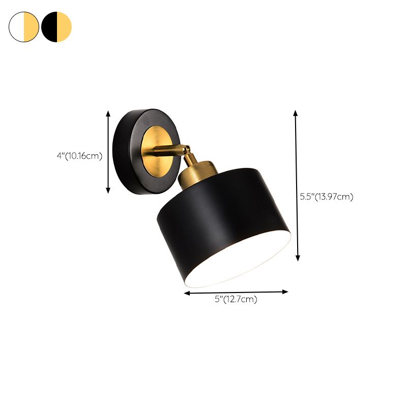 Modern Simple Rotatable Wall Light Cylinder Shape Wall Lamp for Living Room