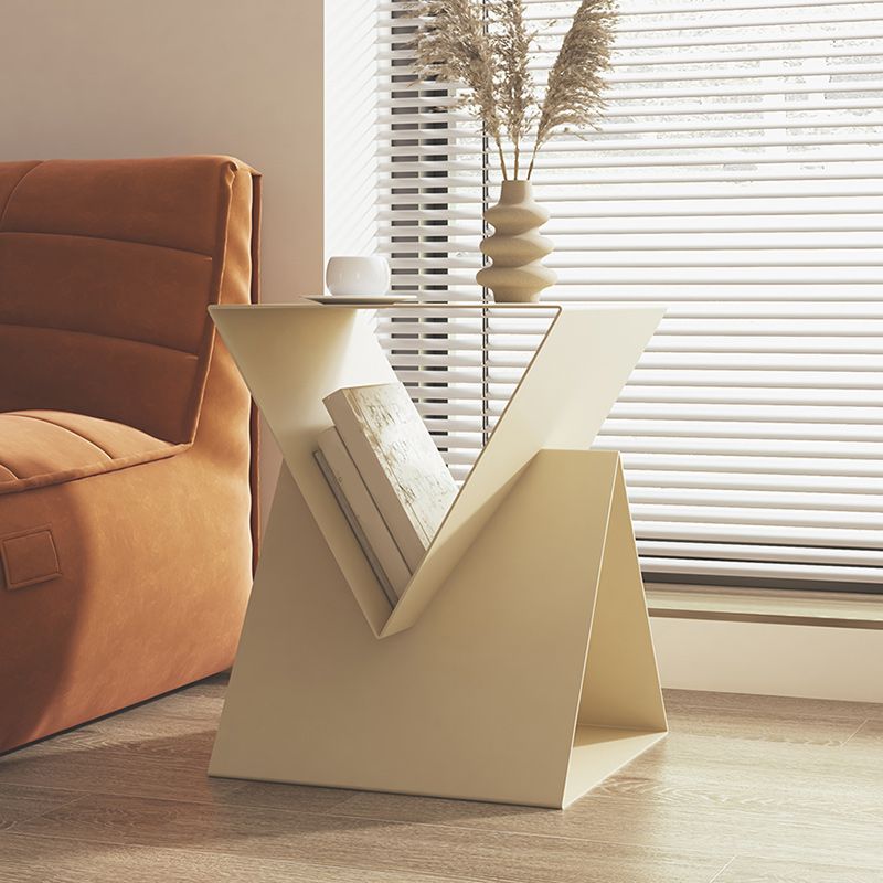 15" Wide Contemporary Corner Table Storage Square Accent Side Table