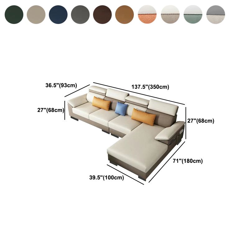 Contemporary Stain-Resistant Faux Leather Cushion Back Sectionals