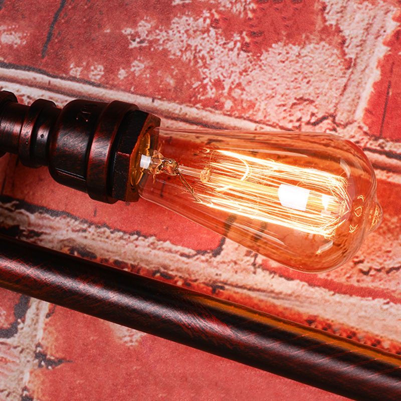 Industrial Retro Water Pipe Wall Mounted Light Fixture Metal Sconce Lights