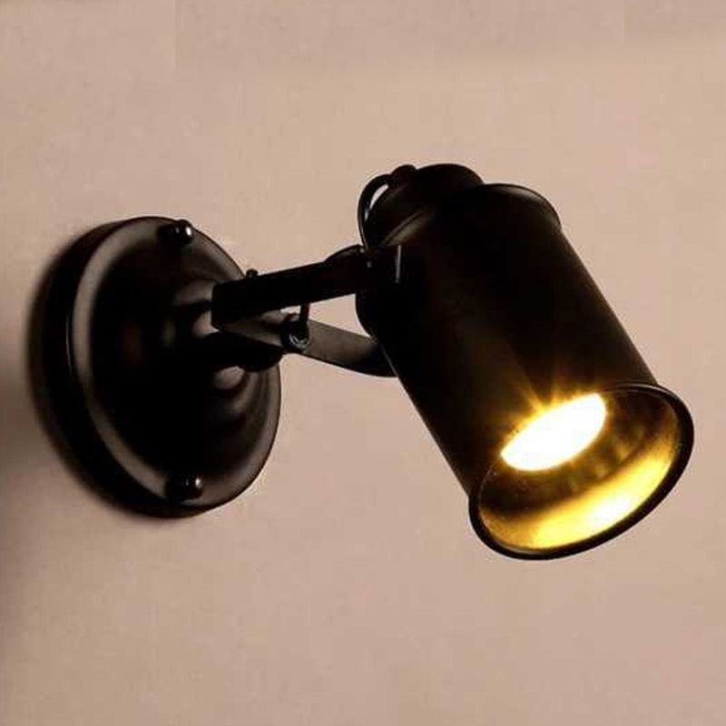 Metallzylinderwand montierte Lampen Industrial Style 1 Licht Wandleuchte Leuchte