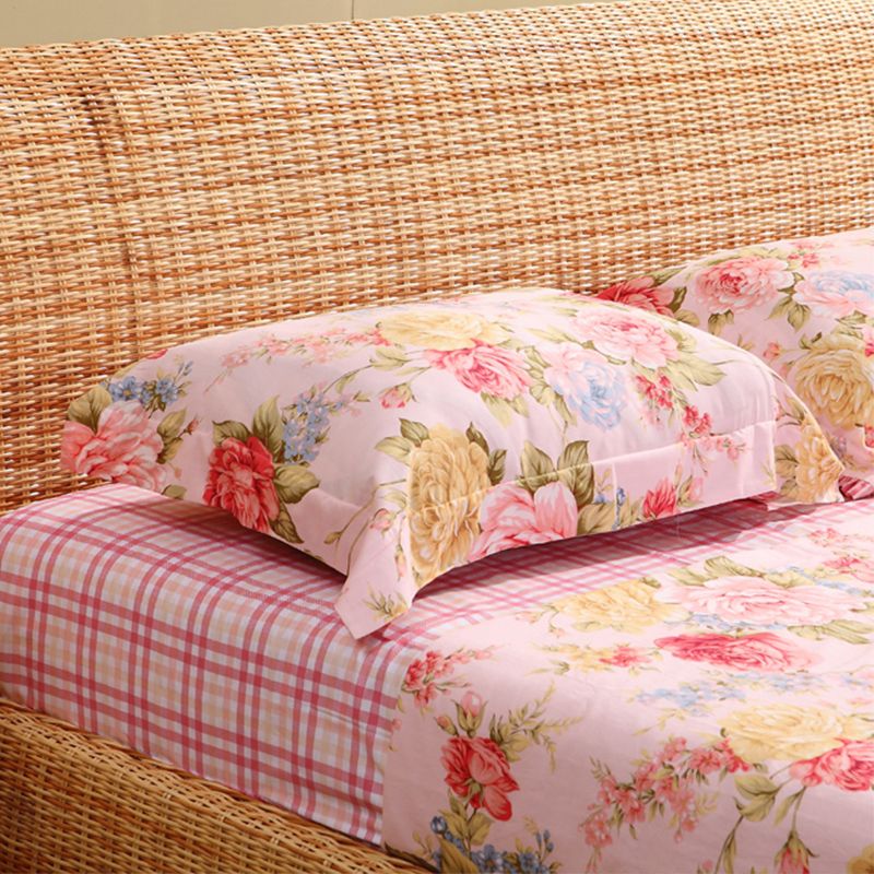 Tropical Rattan Standard Bed Brown 37.40" High Bed with Headboard