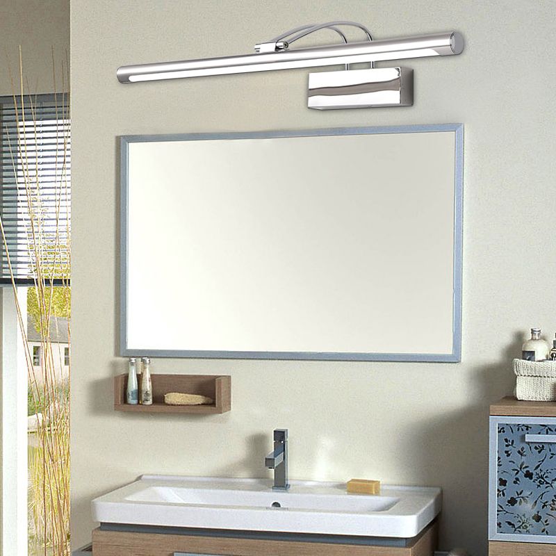 Linear Shape Metal Wall Sconce Modern Single Light Mirror Wall Mounted Lighting