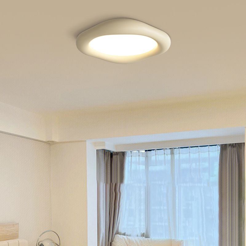 Resin LED Flush Mount Nordic Style Ceiling Light Fixture for Bedroom