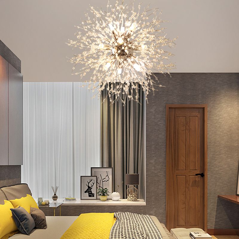 Lámparas de lámparas de araña de metal modernas Dandelion Multi-head Suspension Lamps