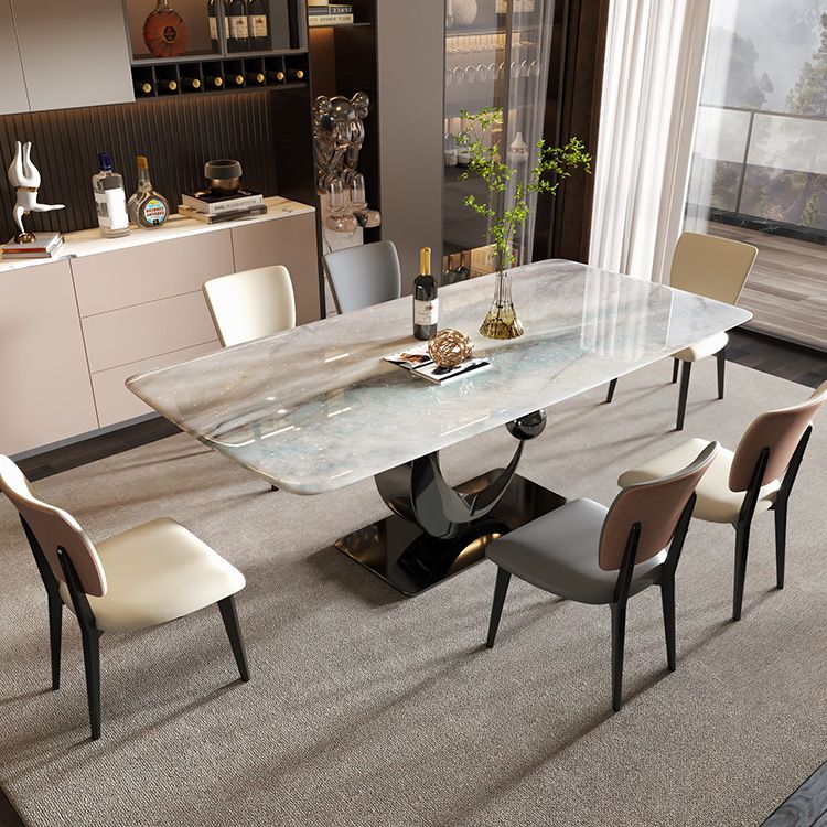 Rectangle Dining Room Table Pedestal Dinner Room Kitchen Table