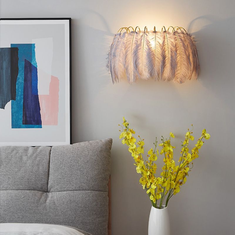 Lampada rotonda SCONCE FIETURE NORDIC CREATIVE PIETERE 1 PLARIZZA LIGHT per camera da letto