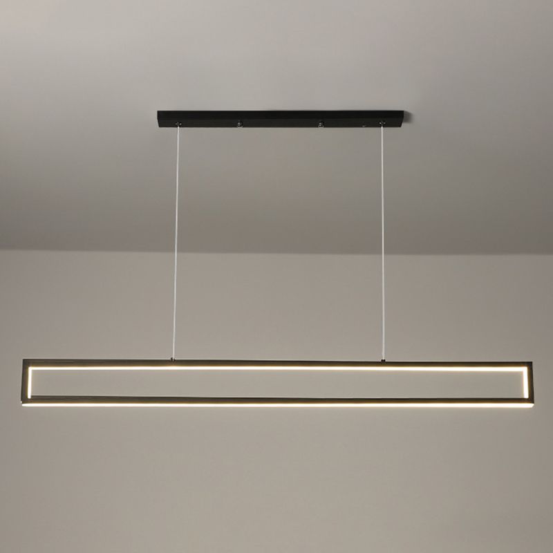 39.3 pulgadas de longitud Rectangular LED Light Light Acrylic Acrylic Simplicity Style Lámpara suspendida para sala de estar