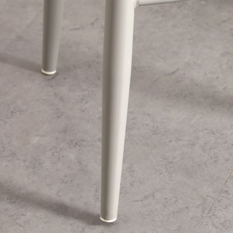 Contemporary Plastic Low Back Armless Bar Stools with Metal Base