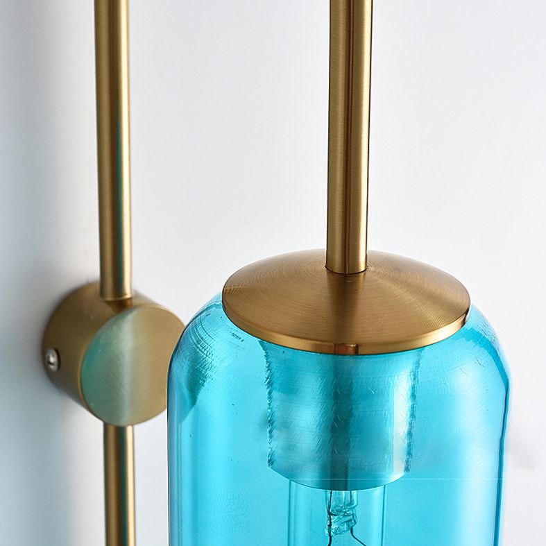 Mid Century Simplicity Wall Mounted Light Fixture Glass Wall Mount Light Fixture for Bedroom