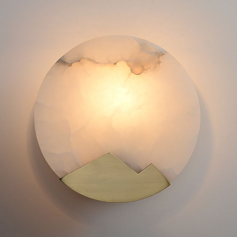 Kreiswandhalterung Leuchte Einfachheit Stein Schlafzimmer Wandhalterung Licht in Gold