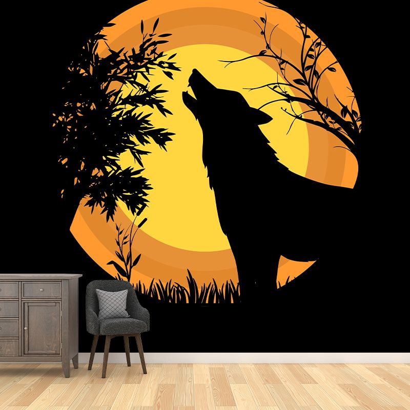 Cartoon Animals Wallpaper Environment Friendly Mildew Resistant Indoor Wall Mural
